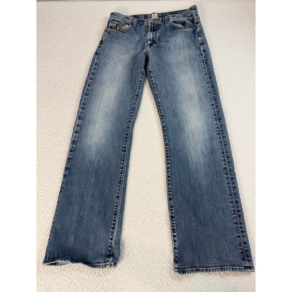 Lucky Brand Mens Straight Leg Faded Denim Jeans Mid Rise USA Made Stretch 34